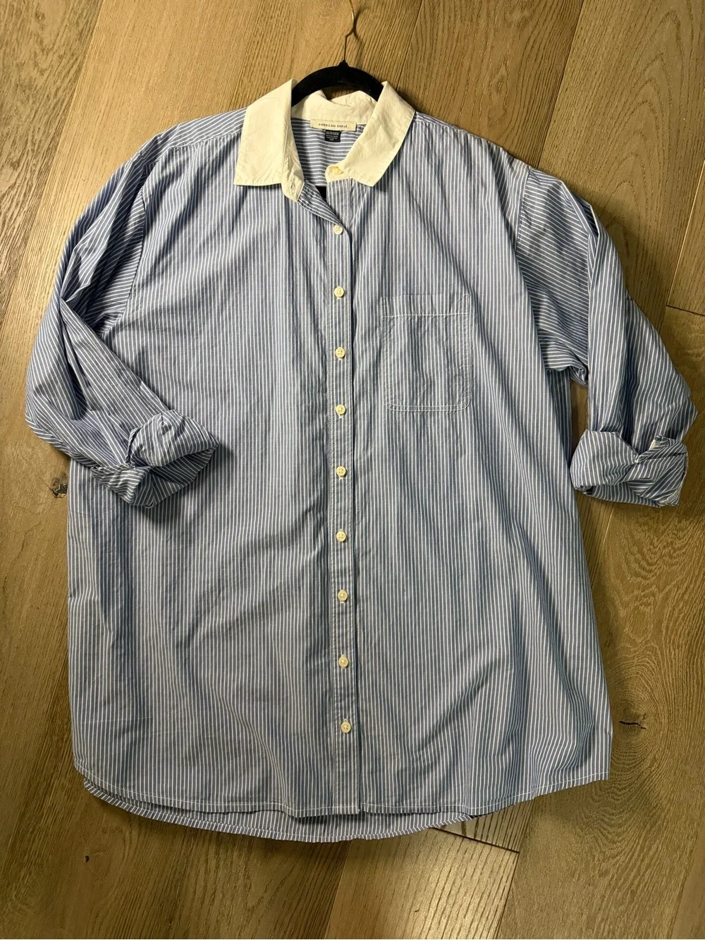 Women's American Eagle Blue Shirt Dress Size XS - Picture 4 of 6